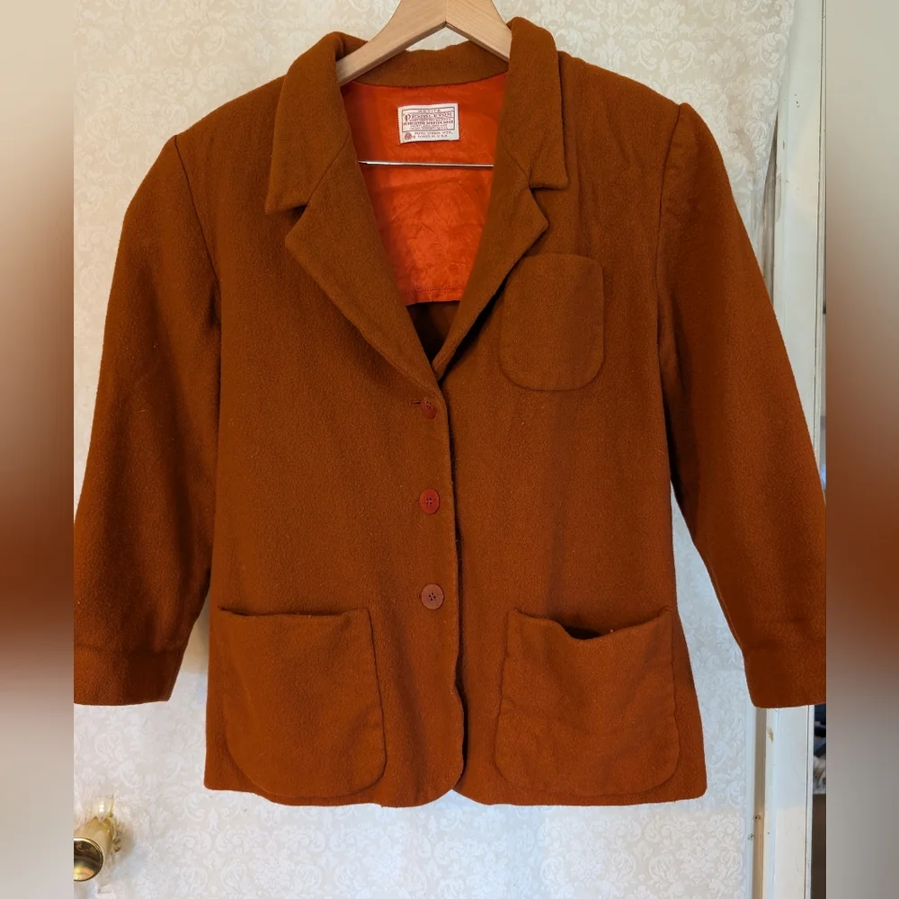 PENDLETON Wool Petite Rust Brown Jacket‎ - Picture 2 of 16